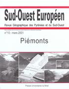 Couverture du livre « Piemonts revue sud-ouest n10 » de  aux éditions Pu Du Midi