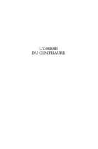 Couverture du livre « L'ombre du Centhaure » de Oscar Lobato aux éditions Seuil