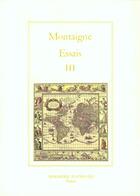 Couverture du livre « Essais t.3 » de Michel De Montaigne aux éditions Actes Sud