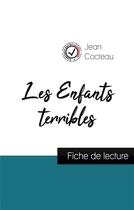 Couverture du livre « Les enfants terribles de Jean Cocteau (fiche de lecture et analyse complète de l'oeuvre) » de  aux éditions Comprendre La Litterature