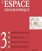 Couverture du livre « L'espace geographique - n 3 - 2002 » de Roger Brunet aux éditions Belin