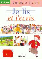 Couverture du livre « Je lis et j'ecris 4-5 ans cahier » de Michele Garabedian aux éditions Didier