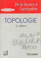 Couverture du livre « Topologie » de Albert aux éditions Belin