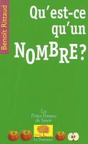 Couverture du livre « Qu'est-ce qu'un nombre ? » de Benoit Rittaud aux éditions Le Pommier