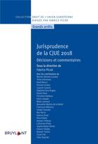 Couverture du livre « Jurisprudence de la CJUE 2018 ; décisions et commentaires » de Fabrice Picod et Collectif . aux éditions Bruylant