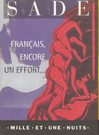 Couverture du livre « Francais, encore un effort si vous voulez etre republicains » de Donatien-Alphonse-Francois De Sade aux éditions Mille Et Une Nuits