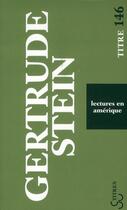 Couverture du livre « Lectures en Amérique » de Gertrude Stein aux éditions Christian Bourgois