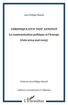 Couverture du livre « Chronique d'un 