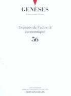 Couverture du livre « Espaces de l'activité économique » de Nicolas Mariot aux éditions Belin