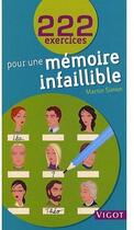 Couverture du livre « 222 exercices pour une mémoire infaillible » de Martin Simon aux éditions Vigot