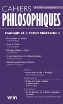 Couverture du livre « Foucault et l'effet nietzsche » de Nigro/Angelini/Gines aux éditions Vrin