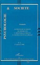 Couverture du livre « Psychologie et societe n.2 » de Psychologie & Societe aux éditions L'harmattan