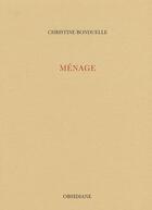 Couverture du livre « Ménage » de Christine Bonduelle aux éditions Obsidiane