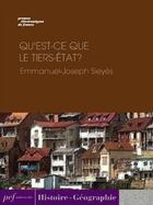 Couverture du livre « Qu'est-ce que le Tiers-État ? » de Emmanuel-Joseph Sieyès aux éditions Presses Electroniques De France