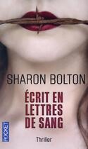 Couverture du livre « Écrit en lettres de sang » de Sharon Bolton aux éditions Pocket