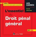Couverture du livre « L'essentiel du droit pénal général (édition 2017/2018) » de Laurence Leturmy et Patrick Kolb aux éditions Gualino