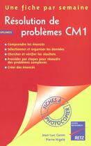 Couverture du livre « Resolution De Problemes Cm1 » de Jean-Luc Caron aux éditions Retz