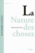 Couverture du livre « La nature des choses » de Jean-Pierre Luminet aux éditions Le Cherche-midi