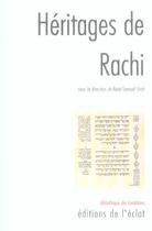 Couverture du livre « Heritages de rachi » de  aux éditions Eclat
