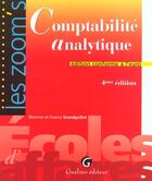 Couverture du livre « Comptabilite analytique » de Grandguillot/Grandgu aux éditions Gualino
