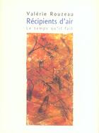 Couverture du livre « Recipients d'air » de Rouzeau/Vergone aux éditions Le Temps Qu'il Fait