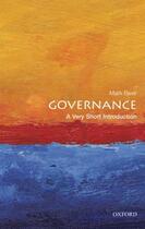 Couverture du livre « Governance: A Very Short Introduction » de Bevir Mark aux éditions Oup Oxford