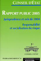 Couverture du livre « Responsabilite et socialisation du risque (édition 2005) » de  aux éditions Documentation Francaise