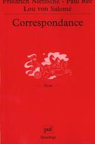 Couverture du livre « Correspondance » de Friedrich Nietzsche aux éditions Puf
