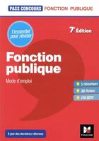 Couverture du livre « Pass'concours : fonction publique, mode d'emploi (7e édition) » de Dominique Berville aux éditions Foucher