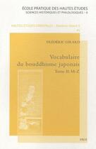 Couverture du livre « Vocabulaire du bouddhisme japonais » de Frederic Girard aux éditions Droz