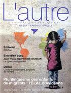 Couverture du livre « Revue l'autre n 56 - plurilinguisme de l'enfant : l'elal d'avicenne » de Marie Rose Moro aux éditions Pensee Sauvage