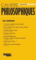 Couverture du livre « Cahiers philosophiques, hors serie 2015 la nature » de  aux éditions Vrin