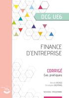 Couverture du livre « Finance d'entreprise - corrige - ue 6 du dcg » de Richez/Casteras aux éditions Corroy