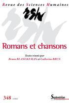 Couverture du livre « Romans et chansons - revue des sciences humaines, n 348/octobre-decembre 2022 » de Blanckeman/Brun aux éditions Pu Du Septentrion