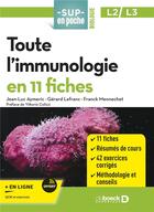 Couverture du livre « Sup en poche : Toute l'immunologie en 11 fiches : Licences 2 et 3 » de Gerard Lefranc et Franck Mennechet et Aymeric Lefranc aux éditions De Boeck Superieur