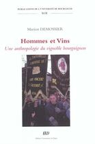 Couverture du livre « Hommes et vins » de Demossier M aux éditions Pu De Dijon