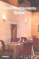 Couverture du livre « Cool restaurants rome » de  aux éditions Teneues - Livre