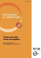 Couverture du livre « Recherche et formation, n° 87/2018 : Former pour lutter contre les inégalités » de Netter Mamede Maira aux éditions Ens Lyon