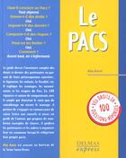 Couverture du livre « Le pacs - delmas express » de Alia Aoun aux éditions Delmas