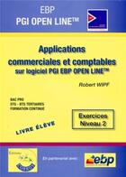 Couverture du livre « EBP PGI Open line pro ; applications commerciales et comptables sur logiciel ; niveau 2 ; pack formateur » de Robert Wipf aux éditions Corroy