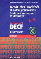 Couverture du livre « Droit Des Societes Decf T.1 » de Boucault et J Bourgoin aux éditions Foucher