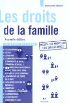 Couverture du livre « Droits de la famille ; edition 2003 » de Emmanuelle Depollier aux éditions Seconde Edition