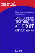 Couverture du livre « Histoire du droit » de Basdevant-Gaudemet/G aux éditions Lgdj