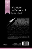 Couverture du livre « La langue de l'amour t.1 » de  aux éditions Ipagination Editions