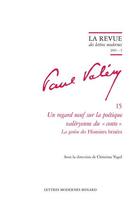 Couverture du livre « Un regard neuf sur la poetique valeryenne du conte - 2021 - 3 » de Christina Vogel aux éditions Classiques Garnier