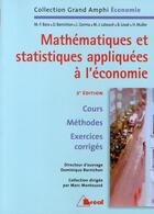 Couverture du livre « Mathématiques et statistiques appliquées à l'économie (ga) » de Marc Montousse et Gilles Barnichon aux éditions Breal