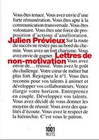 Couverture du livre « Lettres de non-motivation » de Julien Previeux aux éditions Mille Et Une Nuits