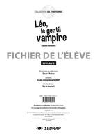 Couverture du livre « Léo, le gentil vampire ; fichier de l'élève niveau 2 » de Delphine Dumouchel et Sarah Hoscheit aux éditions Sedrap
