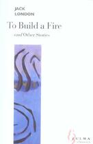 Couverture du livre « To build a fire » de Jack London aux éditions Zulma