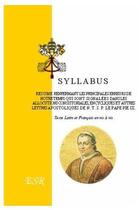 Couverture du livre « Syllabus » de Pie Ix aux éditions Saint-remi